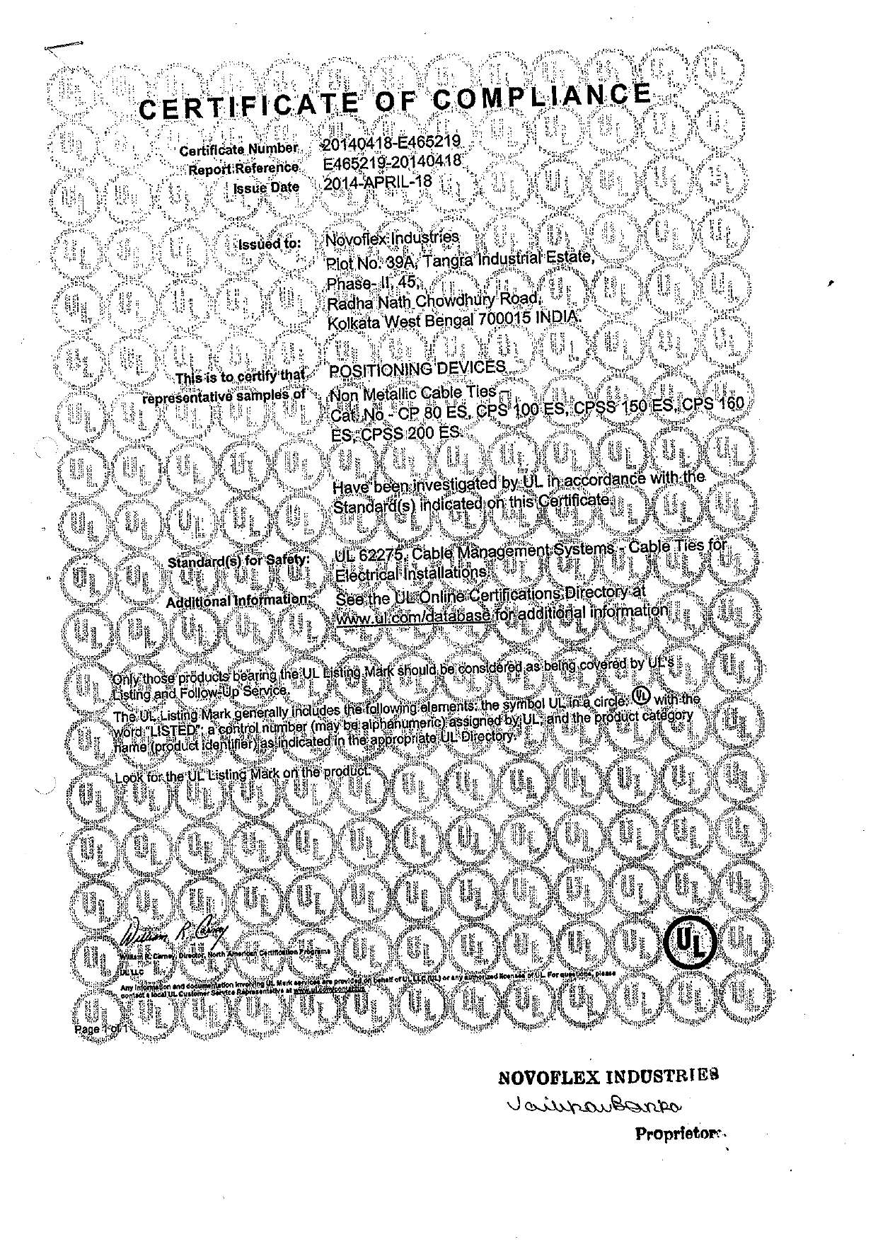 NIPL Certificate
